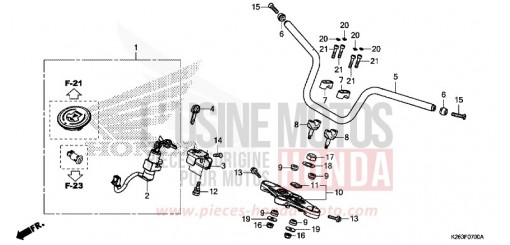 TUYAU DE GUIDON MSX125D de 2013